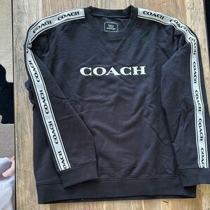 Coach Black and White Logo Crewneck Men's Sweater